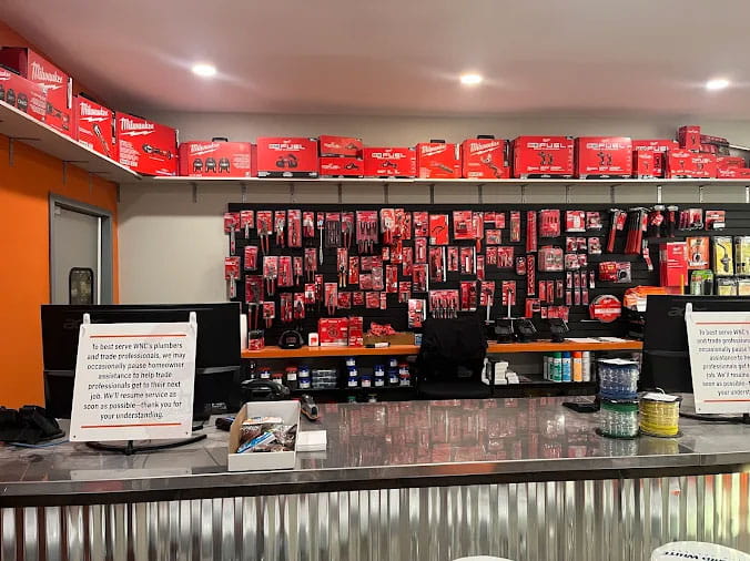 Milwaukee Tool display at Hajoca Asheville NC