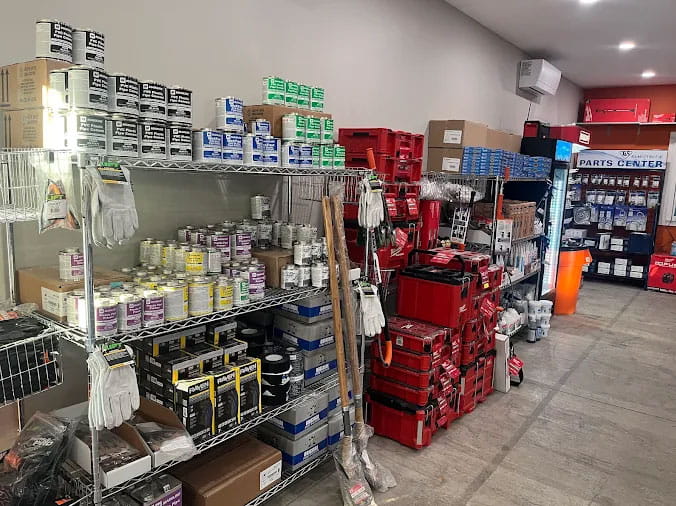 PLumbing supplies in the plumbing supply shop at Hajoca Asheville NC